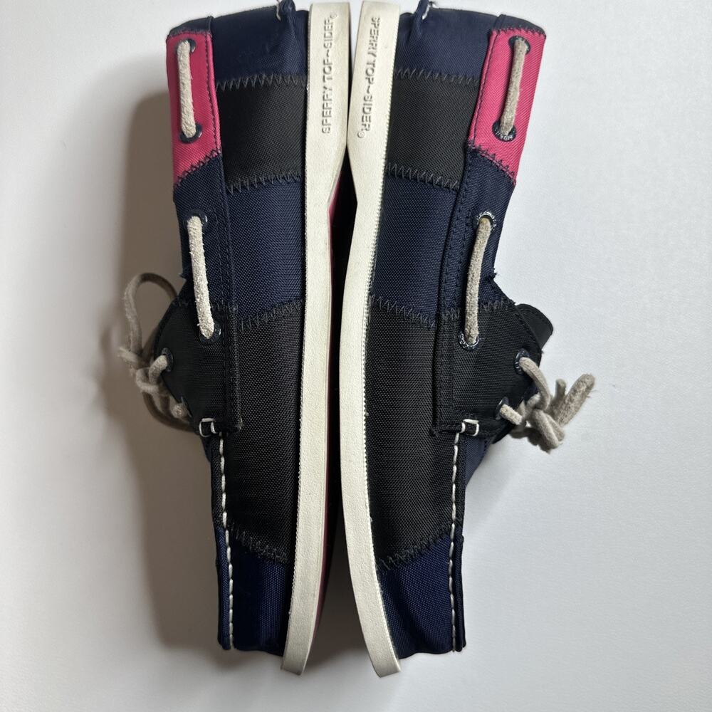 Sperry Green Pink Navy Authentic Original Bionic Boat Shoes Women's Size 7.5M - Picture 6 of 14